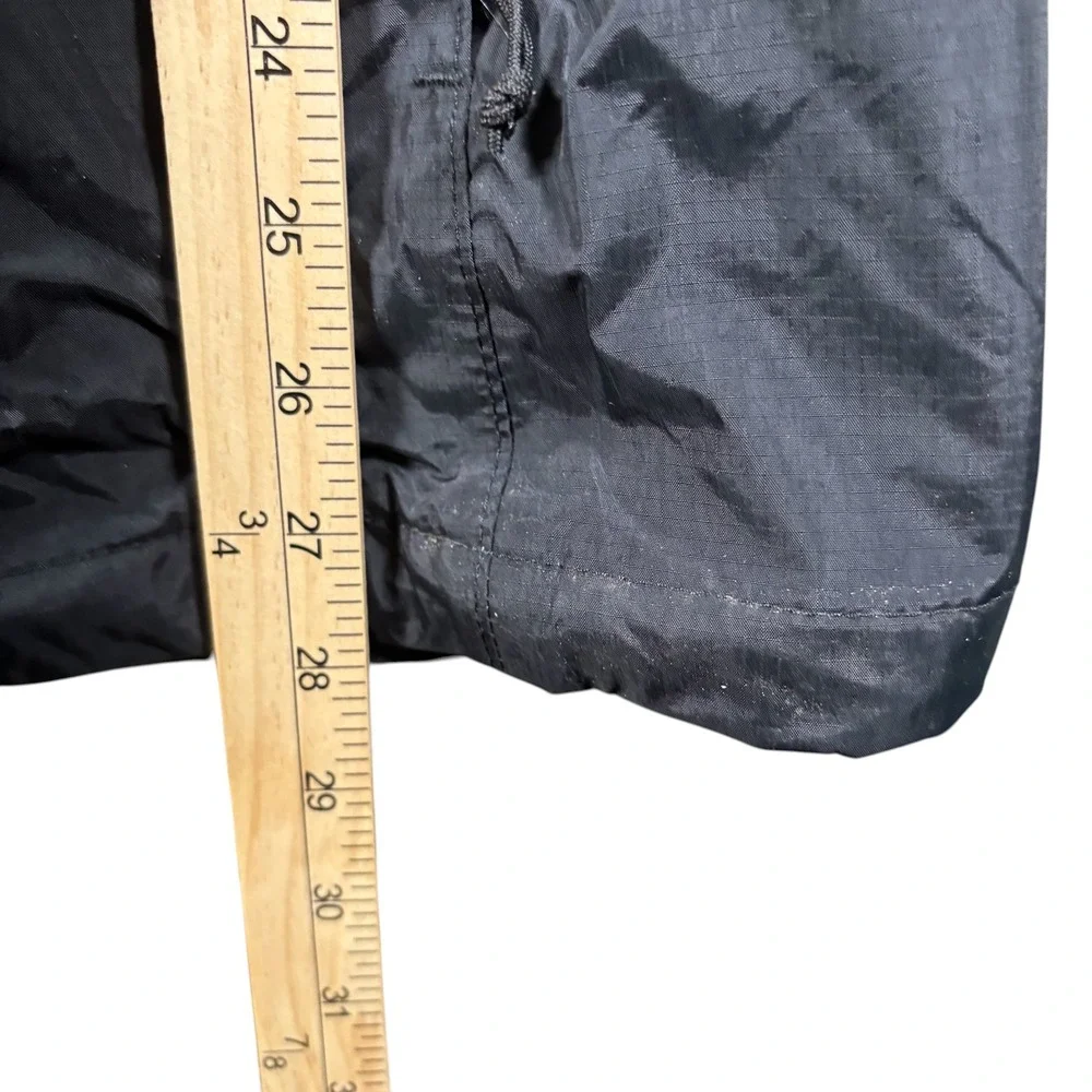North Face Men L Black Hooded Rain‎ Jacket Dryvent Windbreaker ripstop gorpcore